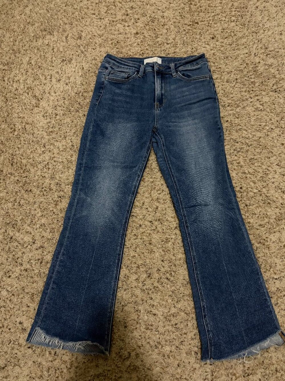 Vervet High Rise Step Hem Kick Flare Jeans